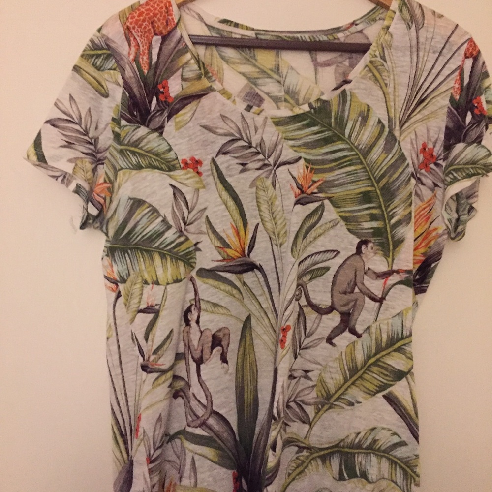 Loft cotton print tee shirt